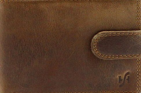 STARHIDE MENS HIGH QUALITY DISTRESSED HUNTER BROWN LEATHER NOTECASE WALLET GIFT BOXED BY STARHIDE - 710
