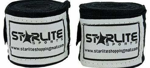 StarliteSports Starlite Mexican Strect Wrap Black Hand Wraps-FREE SHIPPING