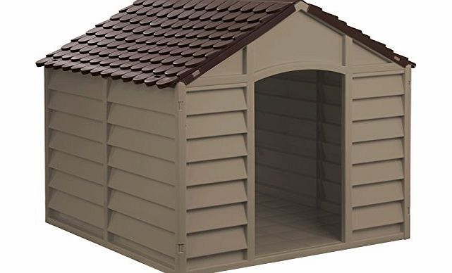 Starplast  STRONG PLASTIC BROWN DOG KENNEL, 78CM X 84.5CM X 80.5CM