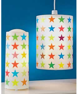 Stars Design Low Energy Table Lamp and Pendant Set