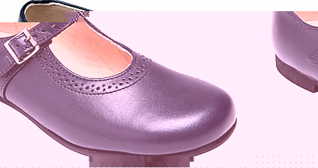 Clare Leather Buckle Shoes, Navy Blue