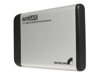 STARTECH .com 2.5in Silver USB External Hard Drive Enclosure for SATA HDD Laptop Hard Drive