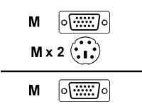 startech.com 3-in-1 keyboard / video / mouse (KVM) cable - 4