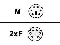 StarTech.com keyboard / mouse splitter - 0.15 m