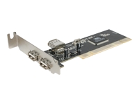 startech.com Low Profile 2 Port PCI USB 2.0 Card (2 1 internal ports) PCI220USBLP - USB adapter - 3 ports