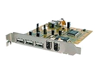 startech.com PCI3UV22F - USB / FireWire adapter - 7 ports