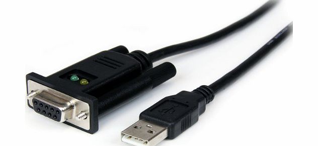 STARTECH.COM Startech 1-Port USB to Null Modem RS232 DB9 Serial DCE Adapter Cable with FTDI