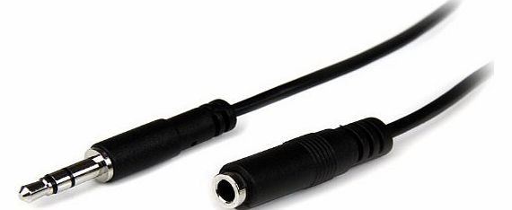 StarTech 1m Slim 3.5mm Male to 3.5mm Female Stereo Extension Audio Cable