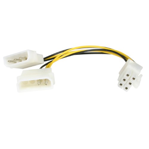 STARTECH.COM StarTech 6 inch LP4 to 6 Pin PCI Express Video Card Power Cable Adapter