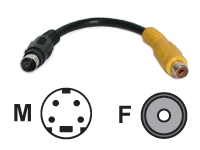 startech.com video adapter - S-Video / composite video - 0.2
