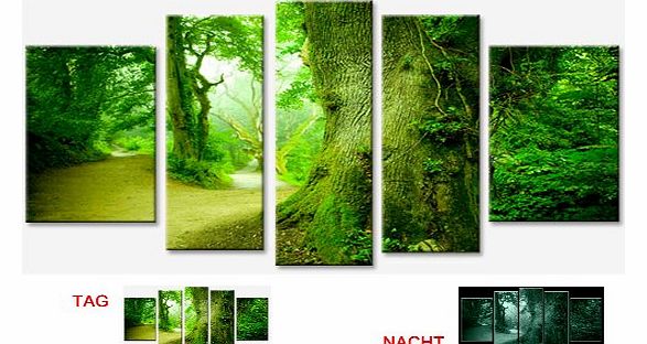Startonight Trees in the Forest Canvas Wall Art Set of 5 Total 90x170 cm Startonight