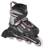 Stateside Bronx Adjustable Size Inline Skates - Pink (Size 4A-7A)