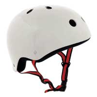 Stateside Metallic White Helmet Large