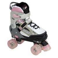 Stateside Typhoon Adjustable Quad Skates Pink Adjustable Size Junior 12 to Junior 2