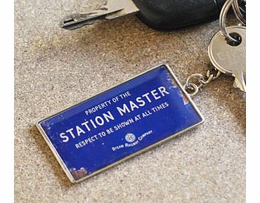 Steam Railway Co Station master Keyring