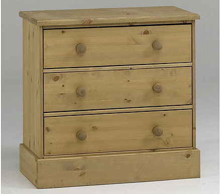 Clearance - Bourne Solid Pine 3 Drawer Chest