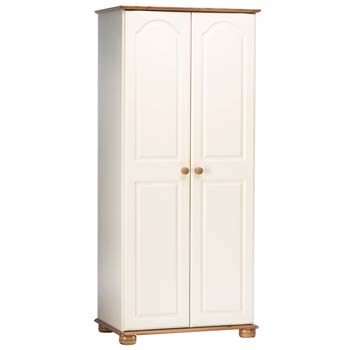 Steens Elizabeth Cream and Pine Cream 2 Door Wardrobe -