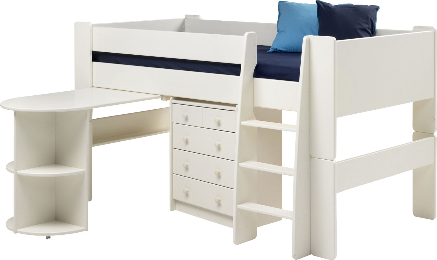 Steens for Kids White Mid Sleeper, Mattress,