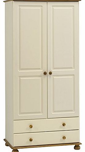Steens Furniture Richmond 2-Door 2-Drawer Wardrobe, Cream