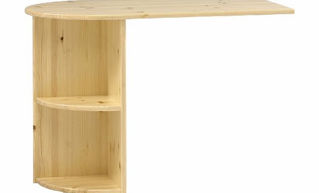Steens Kids Pull Out Pine Desk for Mid-Sleeper Bed, Natural Lacquer Finish