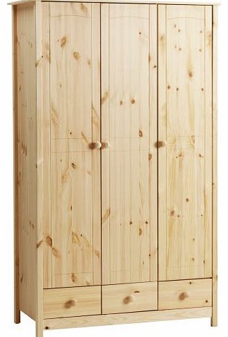 Steens Pine Wardrobe with 3-Doors/3-Drawers