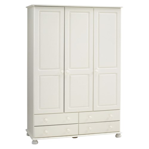 Steens Richmond White 3 Door 4 Drawer Wardrobe