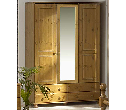 Steens Wessex Pine 3 Door Combination Wardrobe