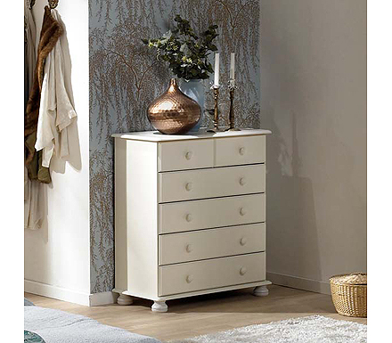 Steens Wessex White 2 4 Drawer Chest