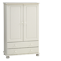 Steens Wessex White 2 Drawer 2 Door Wardrobe