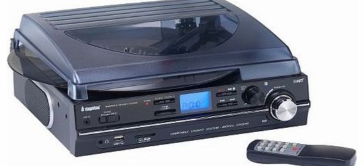 Steepletone ST929R Stand Alone Stereo Music Player and MP3 Recorder - Black