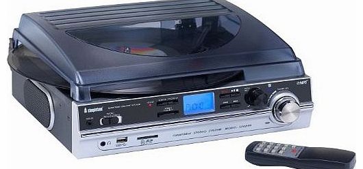 Steepletone ST929R Stand Alone Stereo Music Player and MP3 Recorder - Silver