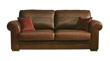 Ascot Leather 3 Seater Sofa