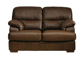 Buxton Leather 2 Seater Sofa in Delta Brown - Fast Delivery