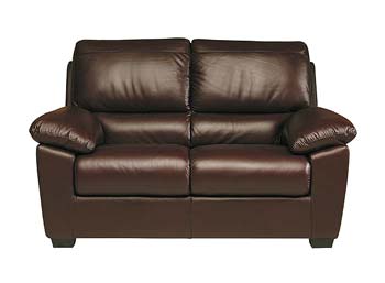 Steinhoff Furniture Napoli Leather 2 Seater Sofa in Corsair Chestnut - Fast Delivery
