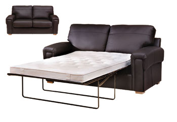 Steinhoff UK Furniture Ltd Baltimore Leather 2 1/2 Seater Sofa Bed