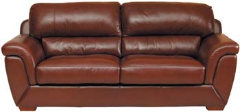Carlisle Leather 3 Seater Sofa in Oiled Rococo