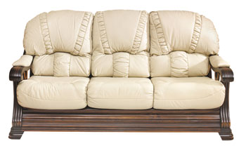 Charlotte Leather 3 Seater Sofa