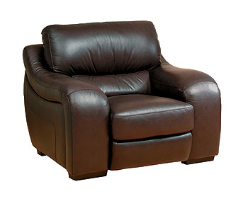 Steinhoff UK Furniture Ltd Verona Leather Armchair in Corsair Chocolate - Fast Delivery