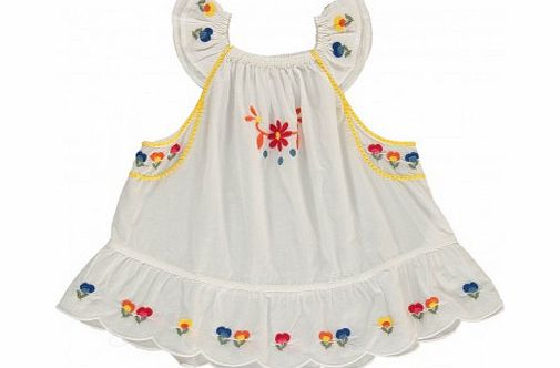 Stella Mccartney Bee Embroidered Floral Blouse White `4 years,6