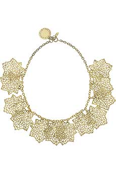Stella McCartney Brass leaf necklace