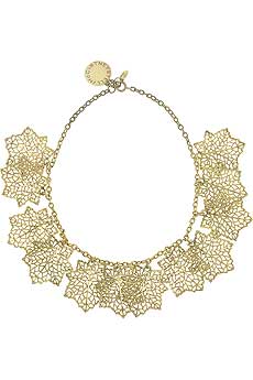 Stella McCartney Brass leaf necklace