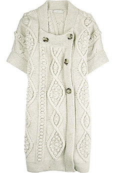 Cable knit cardi coat