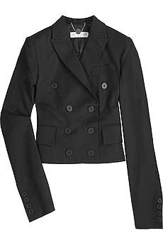 Stella McCartney Cropped flannel jacket