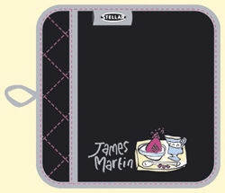Stellar James Martin Charcoal/Pink Pot Holder