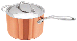 Lamina Copper 18cm Deep Saucepan with H/H