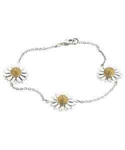 sterling Silver 3 Flower Bracelet