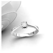 STERLING SILVER AB CUBIC ZIRCONIA RING, SMALL