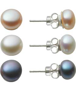 Sterling Silver and Fresh Water Pearl Stud