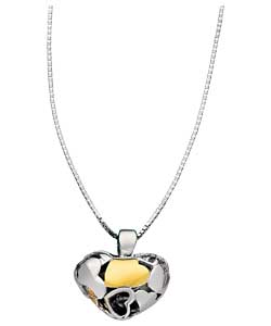Sterling Silver and Gold Plated All Over My Heart Pendant