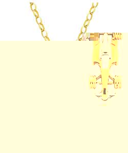 Sterling Silver and Gold Plated Silver Racing Car Pendant